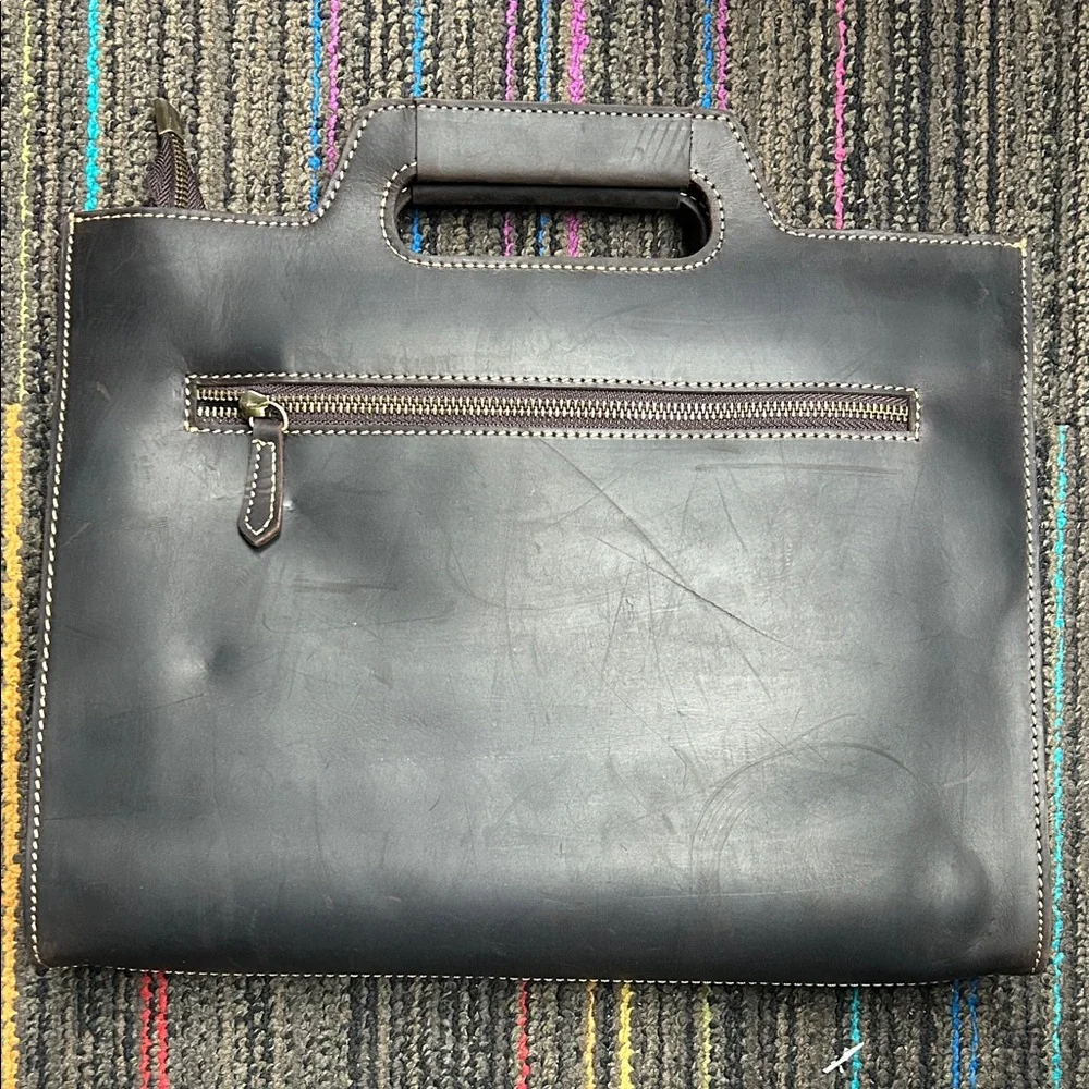Black Leather Men's Bag